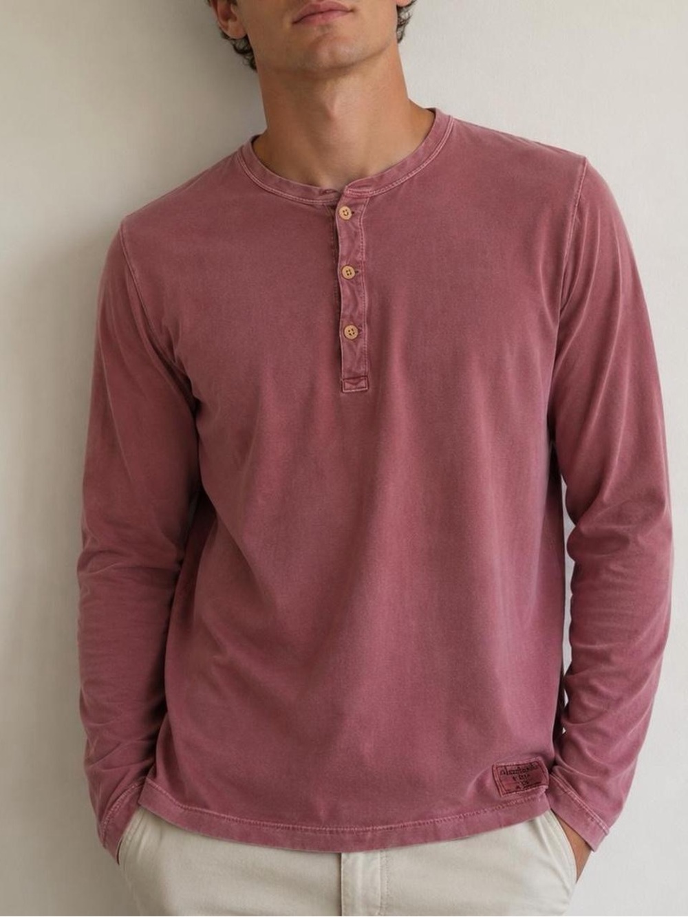 Abercrombie & Fitch Garment-Dyed Henley Shirt (Size XS)